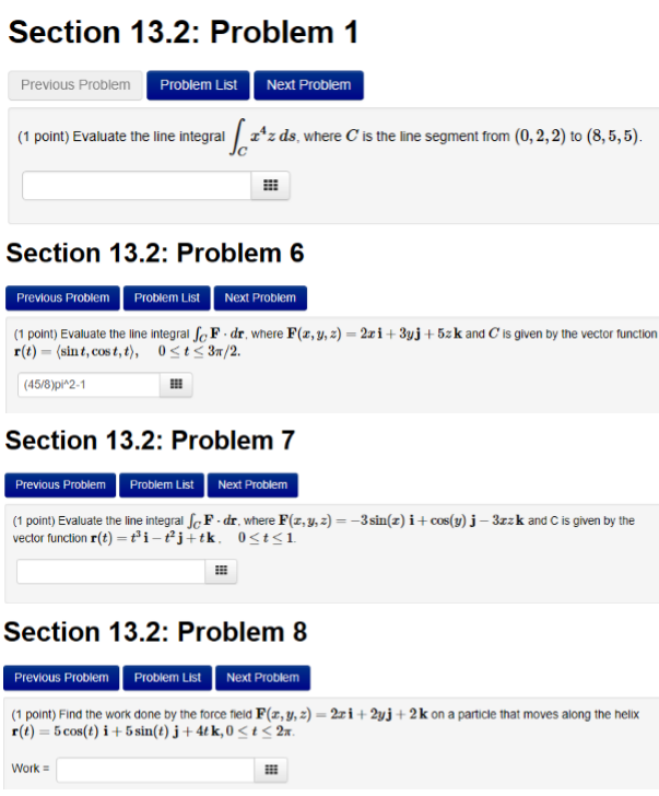 Solved Section 13.2: Problem 1 Previous Problem Problem List | Chegg.com