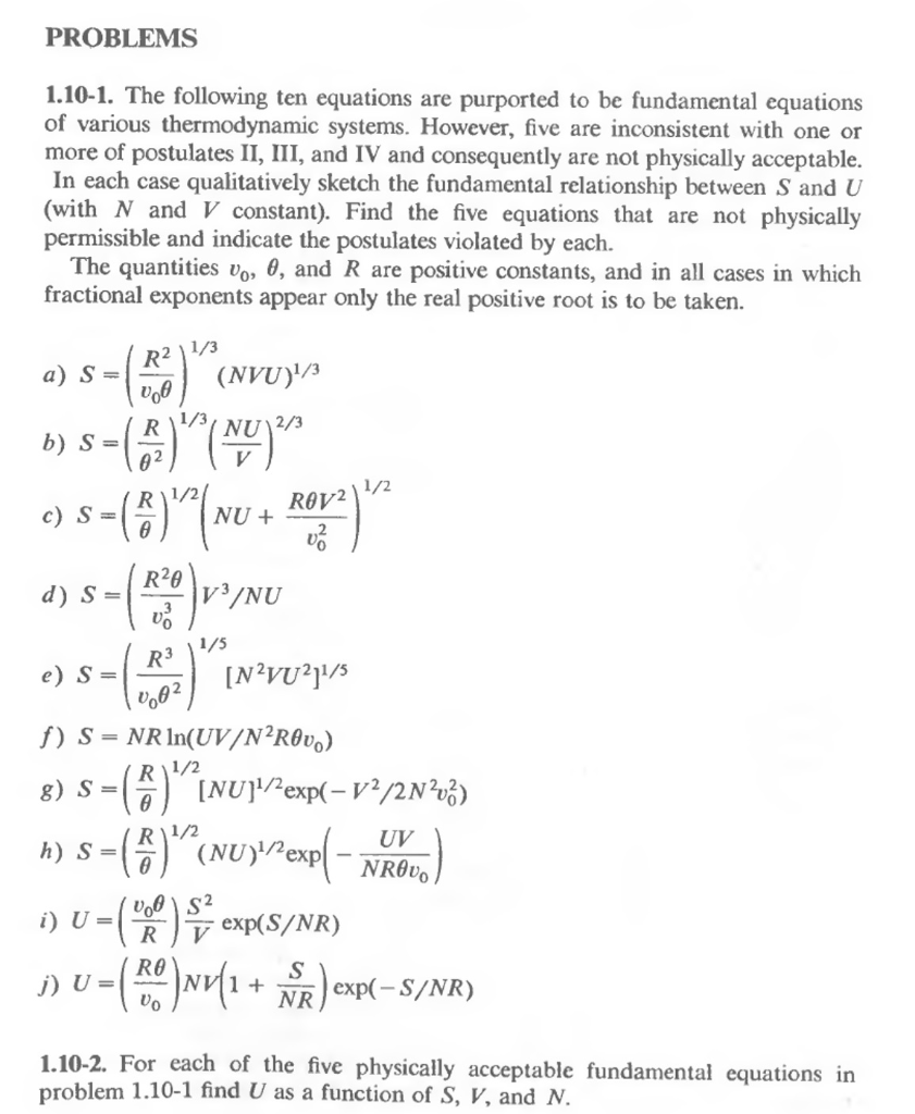 Solved Problems 1 10 1 The Following Ten Equations Are P Chegg Com