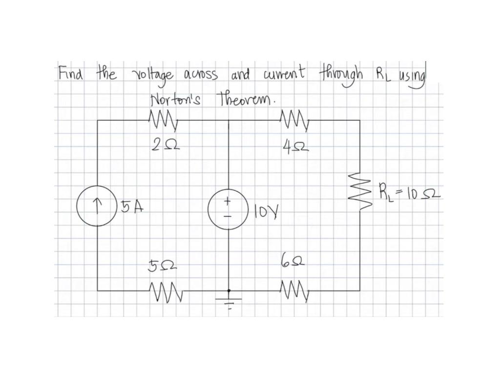 Solved Find the voltage across and current through RL using | Chegg.com