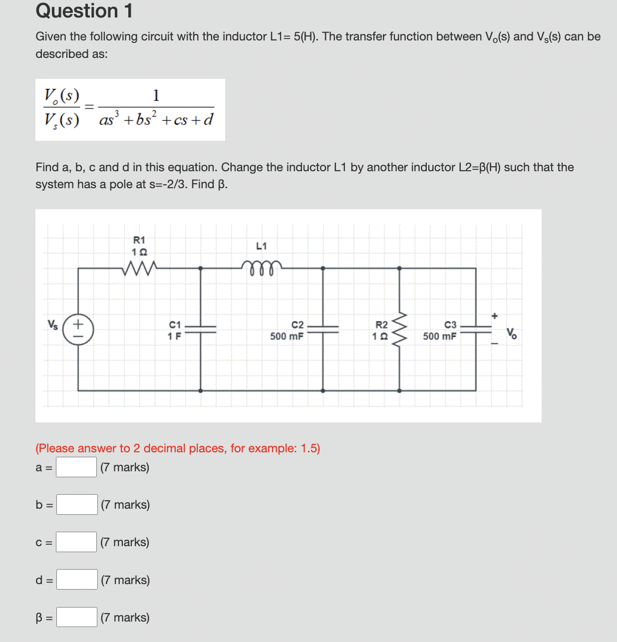 Given The Following Circuit With The Inductor | Chegg.com