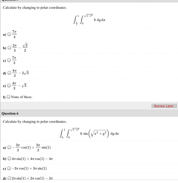 Solved Calculate by changing to polar coordinates. | Chegg.com