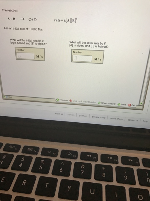 Solved The Reaction A + B Rightarrow C + D Rate = K[A][B]^2 | Chegg.com