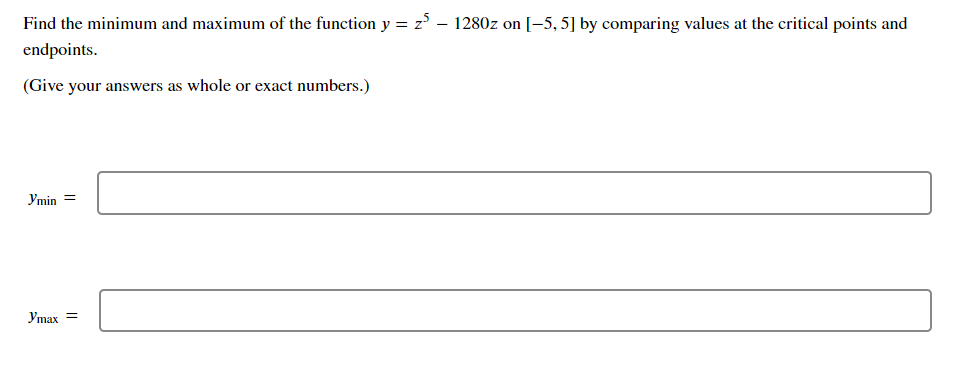 Solved Find the minimum and maximum of the function | Chegg.com