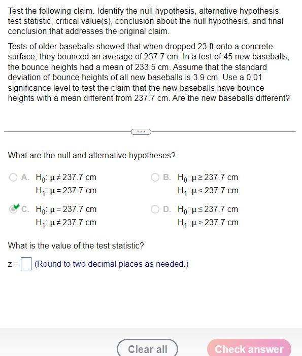 Solved Test the following claim. Identify the null | Chegg.com