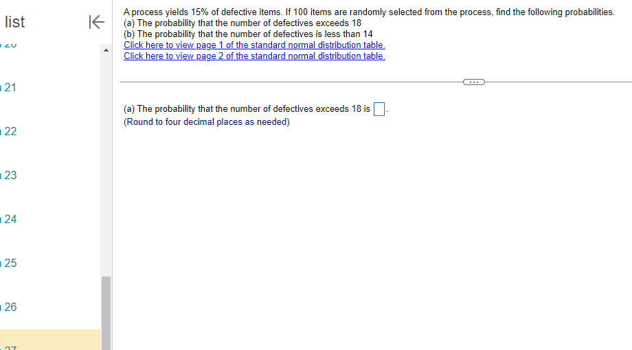 Solved A Process Yields 15% Of Defective Items. If 100 Items | Chegg.com