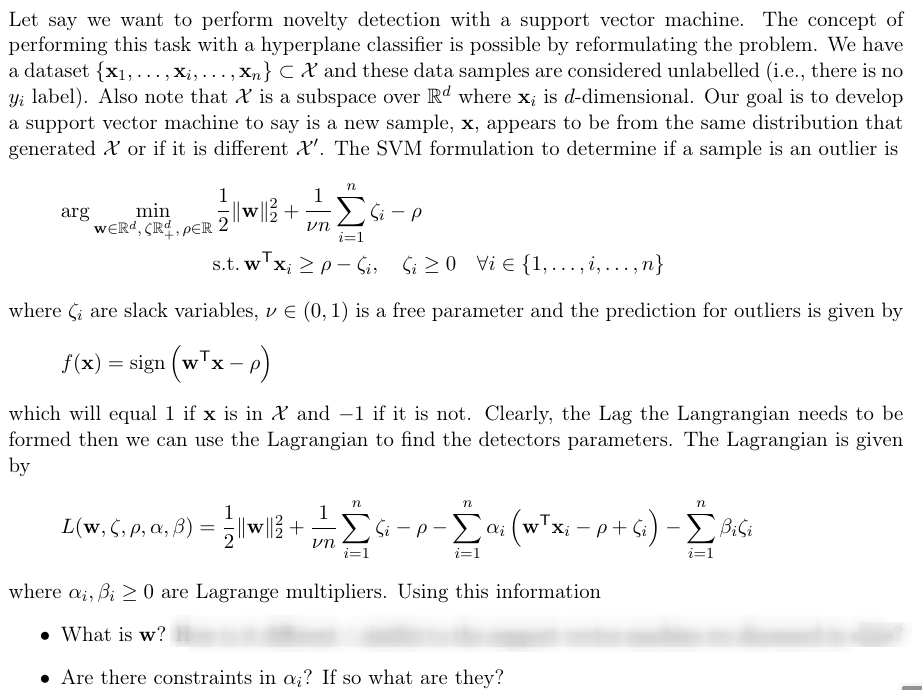 Let Say We Want To Perform Novelty Detection With Chegg Com