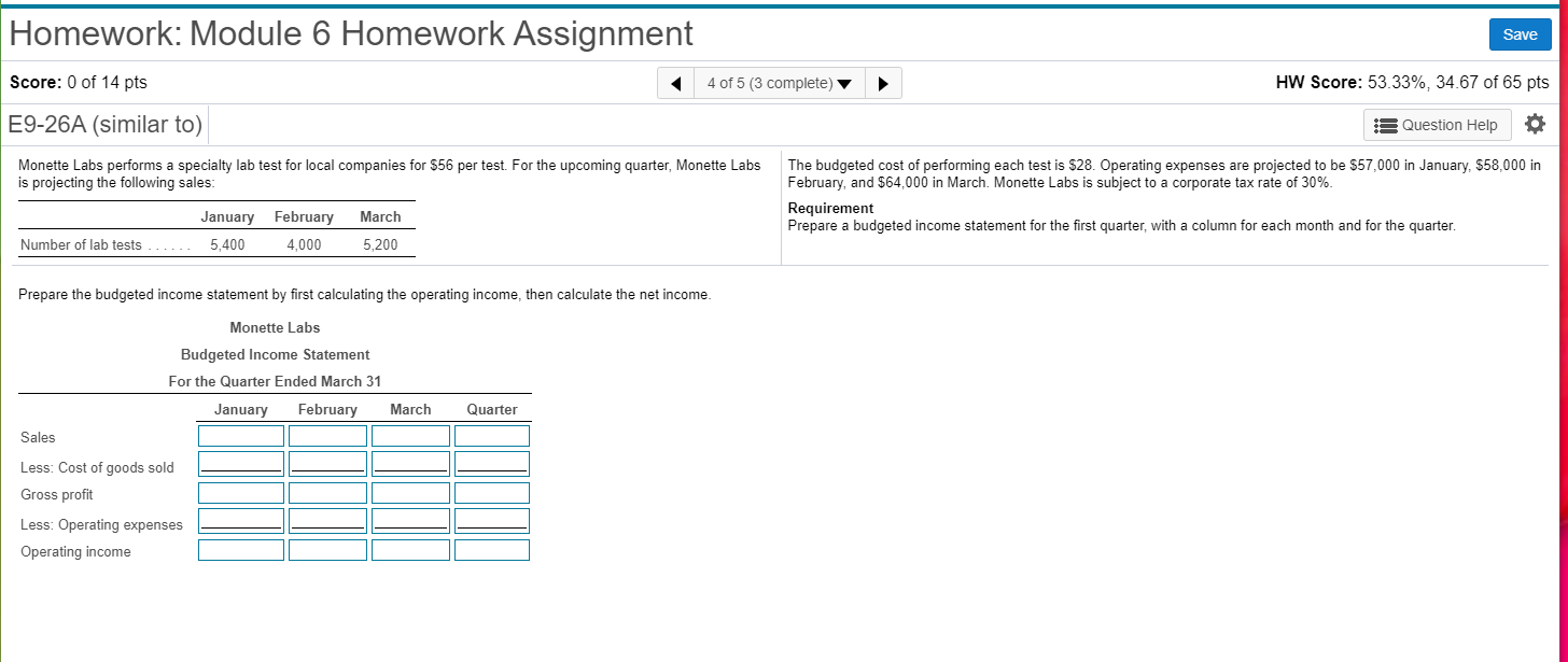 Solved Homework: Module 6 Homework Assignment Save Score: 0 | Chegg.com