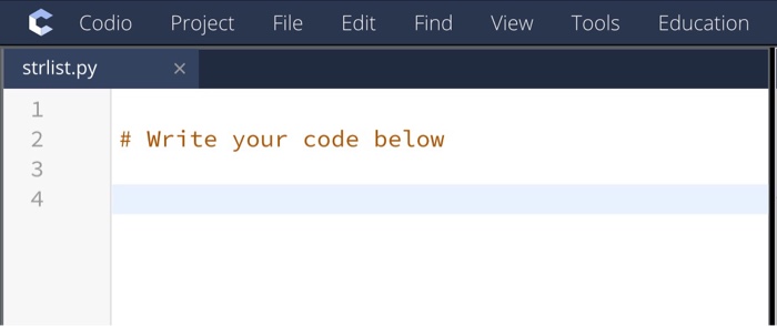 Solved I am working in Codio/Python I am wondering if I can | Chegg.com
