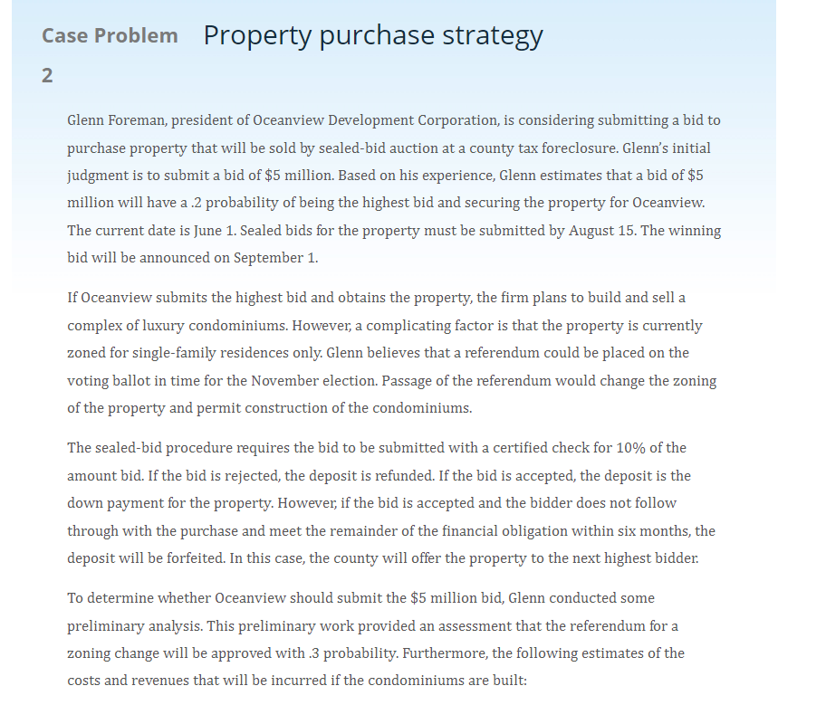property purchase strategy case study solution