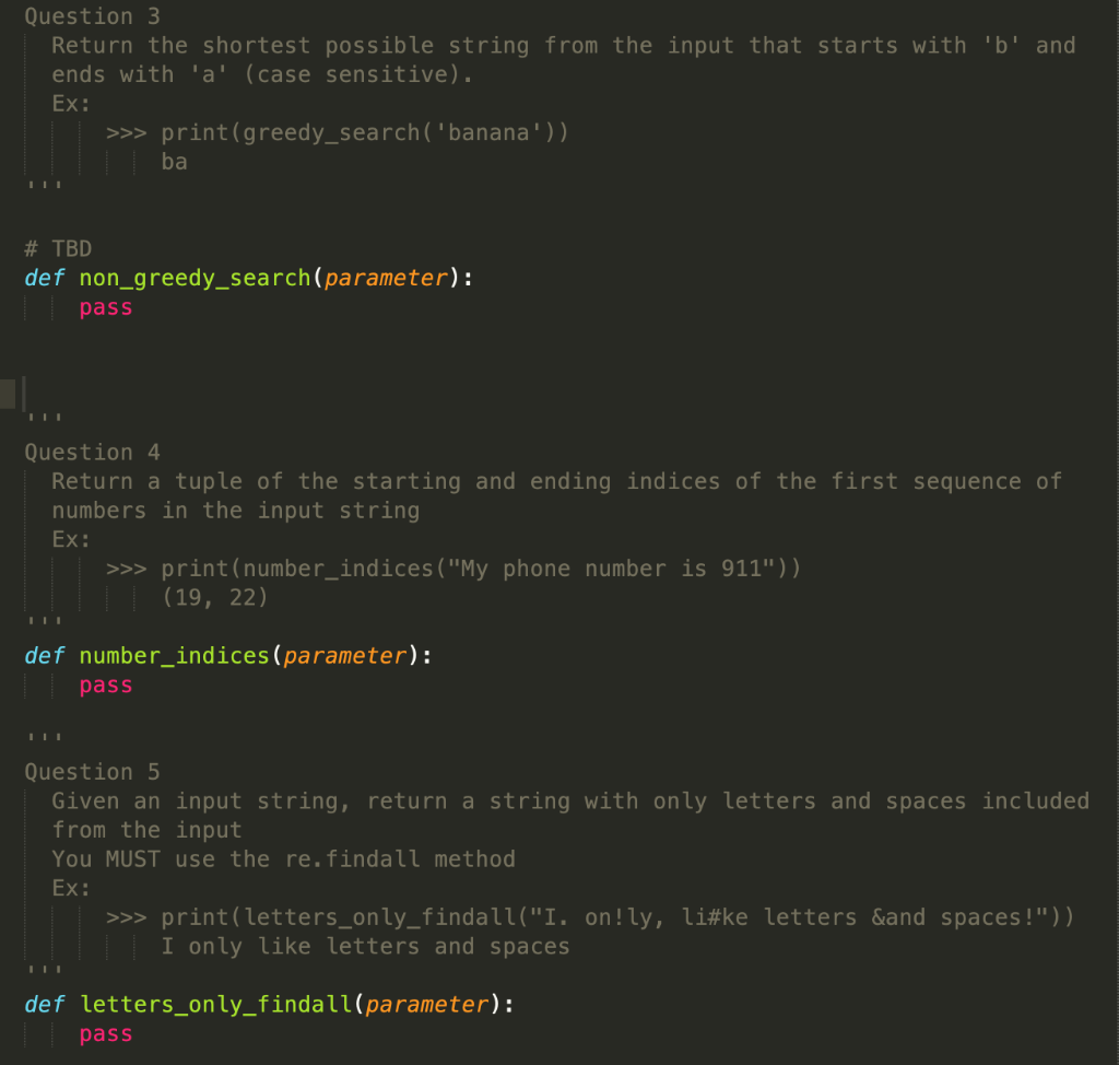 Solved python question. one line ONLY for each question. | Chegg.com