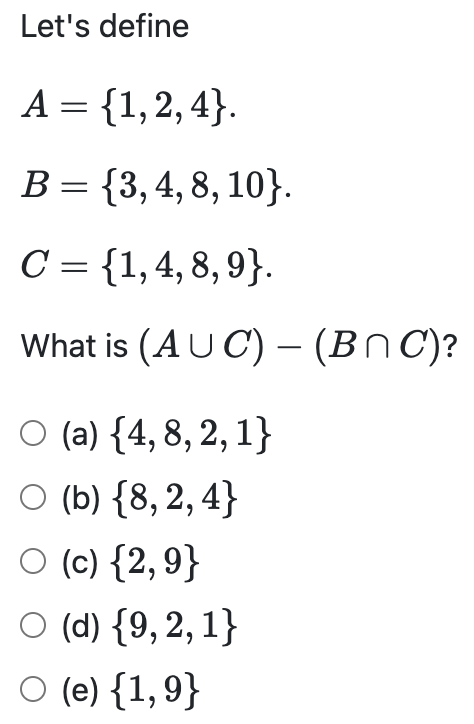 let a 1 2 3 4 and b 4 8 9 10