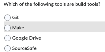 Solved Which Of The Following Tools Are Build Tools? Git | Chegg.com