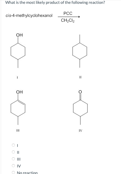 Solved What Is The Most Likely Product Of The Following 