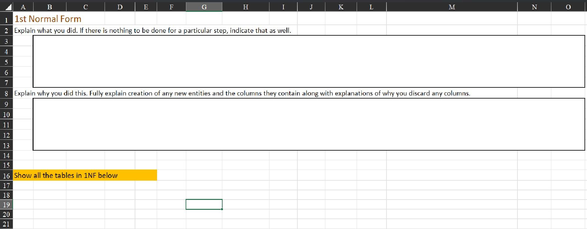 Solved Create a new Excel spreadsheet with a properly | Chegg.com