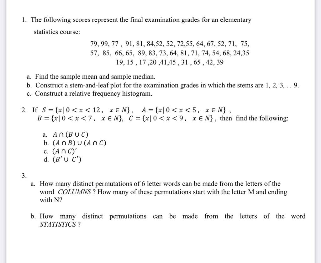 solved-1-the-following-scores-represent-the-final-chegg