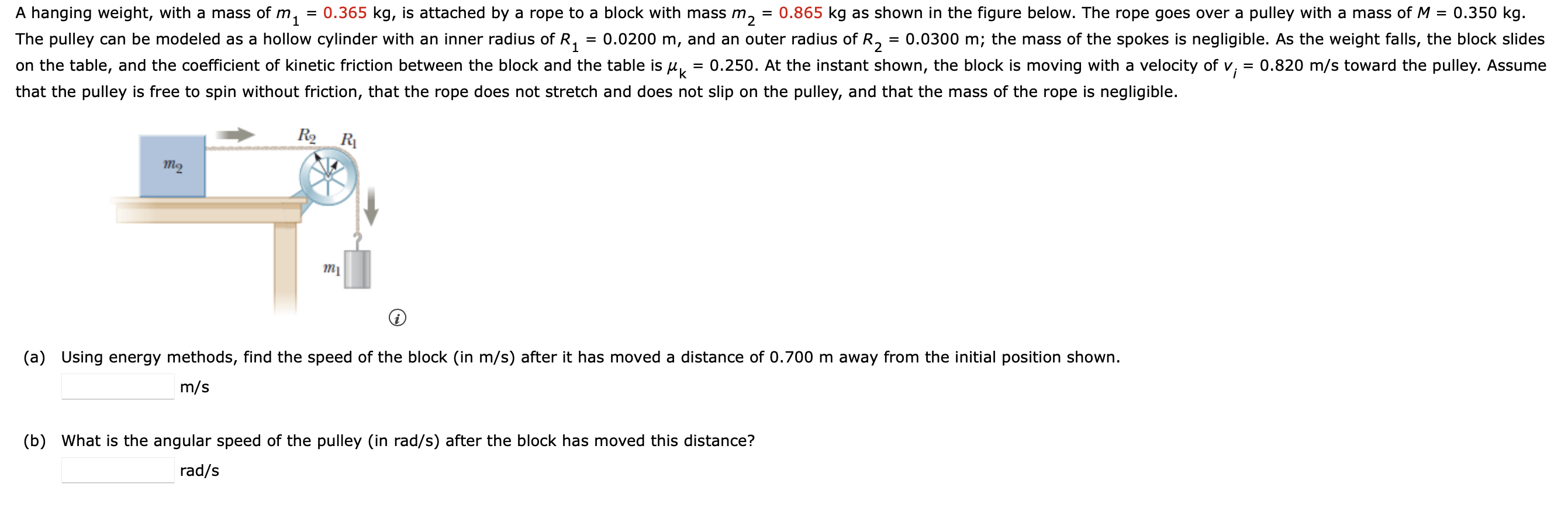Solved that the pulley is free to spin without friction, | Chegg.com