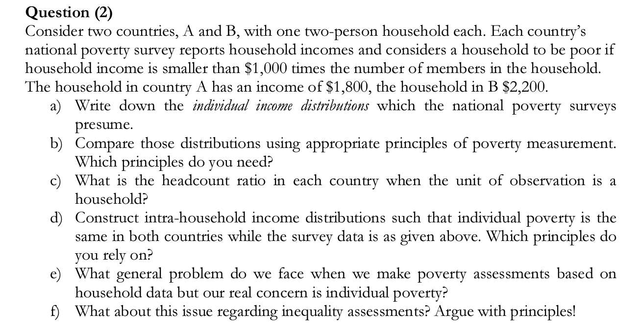 Solved Question (2)Consider Two Countries, A And B, ﻿with | Chegg.com