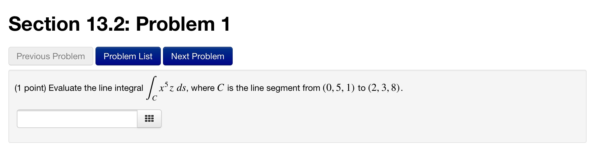 Solved Section 13.2: Problem 1 Previous Problem Problem List | Chegg.com