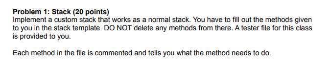 Solved public class Stack { /** You might want to use | Chegg.com