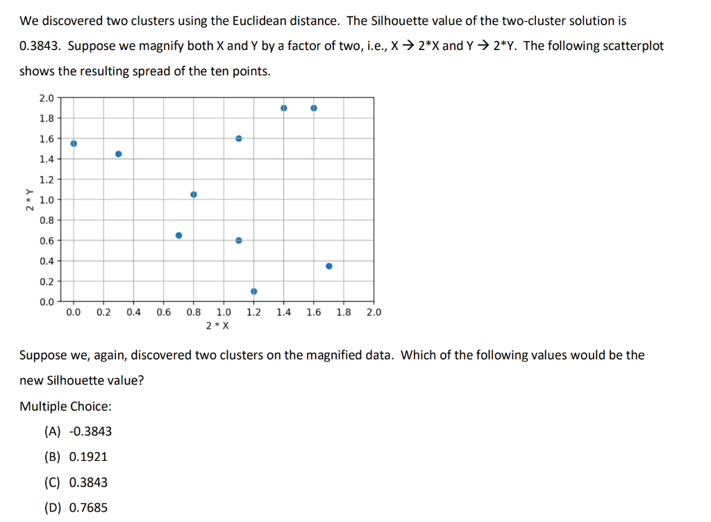 Solved A data table has 10 rows and 2 columns. The columns | Chegg.com