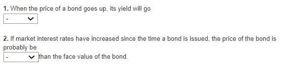 Solved Part III. Calculating Bond Yields And Prices (answers | Chegg.com