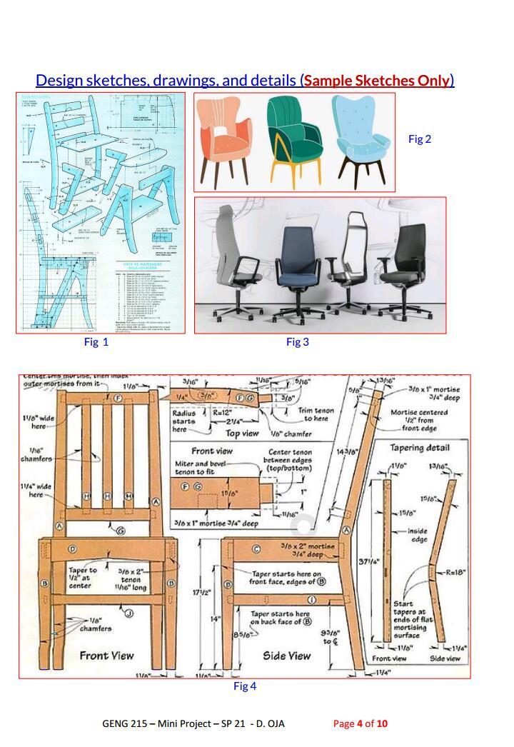Solved Mini Design Case of Study - Classrom Chair Design | Chegg.com