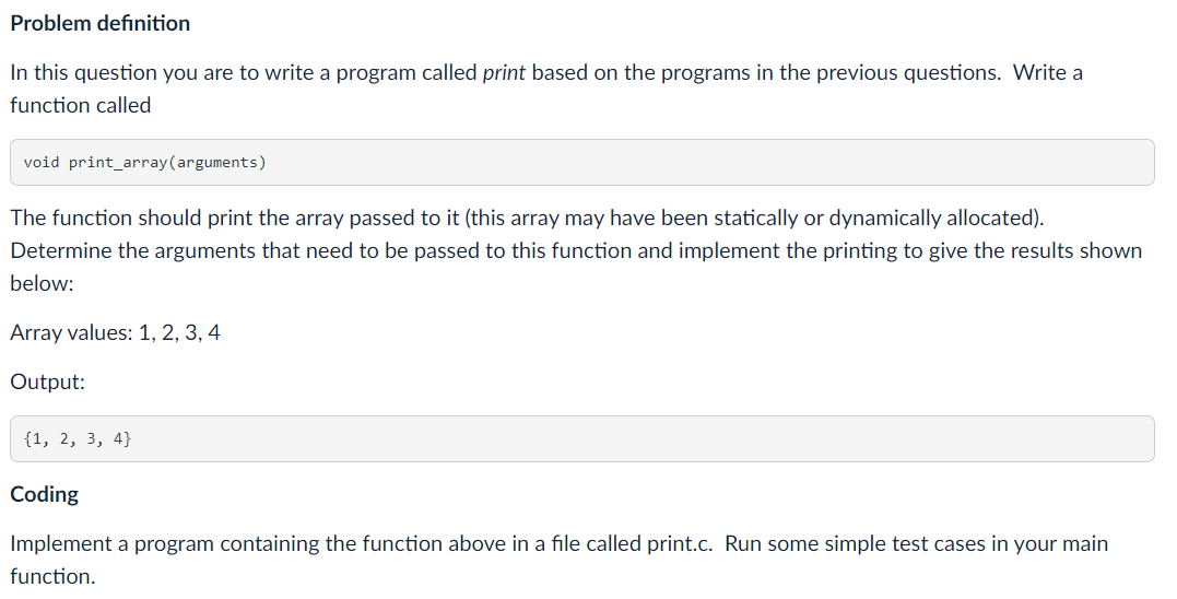 Solved Problem definition In this question you are to write | Chegg.com
