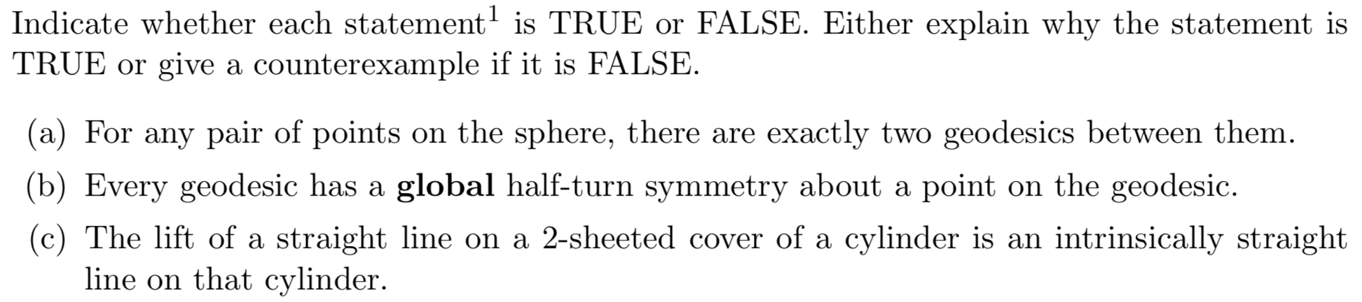 Solved Indicate whether each statement is TRUE or FALSE. | Chegg.com