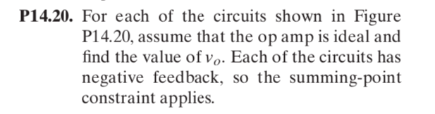 Solved P14.20. For each of the circuits shown in Figure | Chegg.com