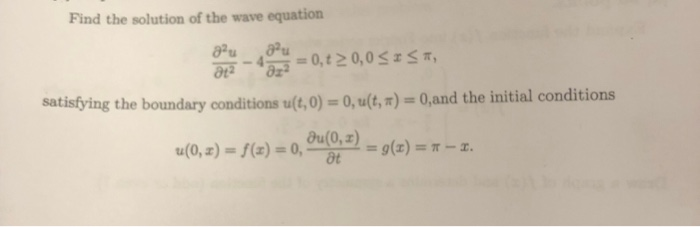 Solved Find the solution of the wave equation 05 5 | Chegg.com