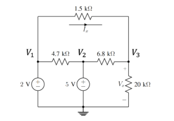 Solved Need help please. Solve for V1, V2, and V3 using | Chegg.com