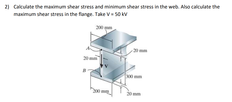 Solved 2) Calculate the maximum shear stress and minimum | Chegg.com