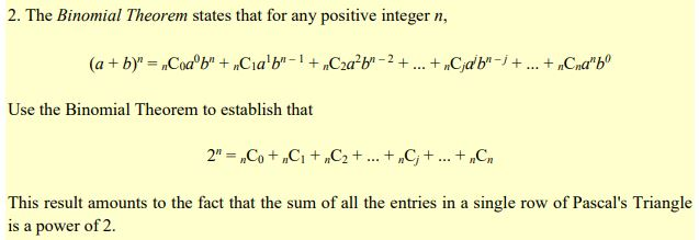 Solved 2. The Binomial Theorem states that for any positive | Chegg.com