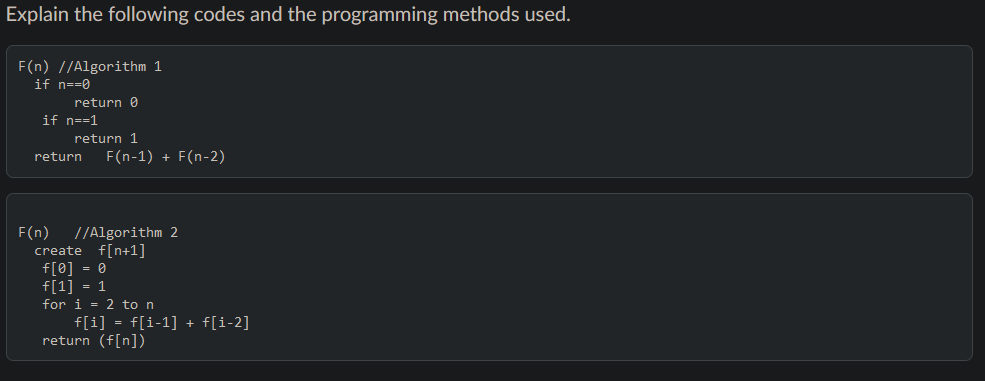 Solved Explain the following codes and the programming | Chegg.com