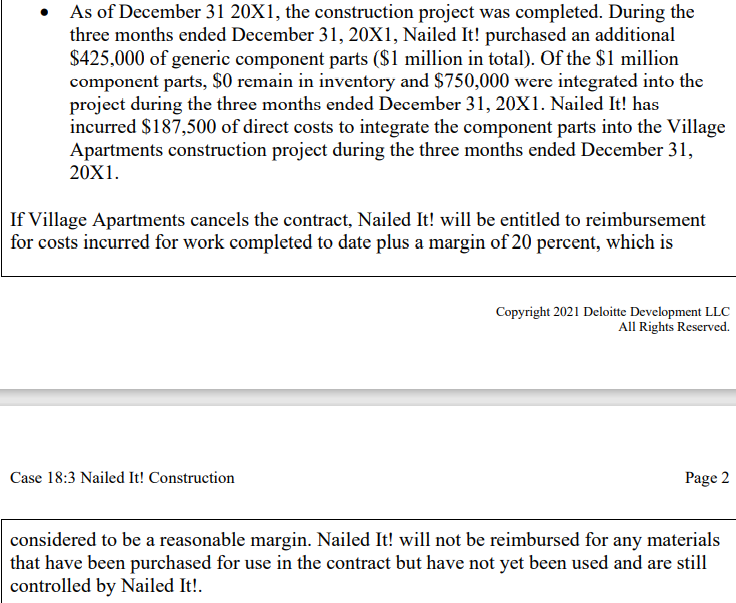 Solved Case 183 Nailed It! Construction Nailed It!
