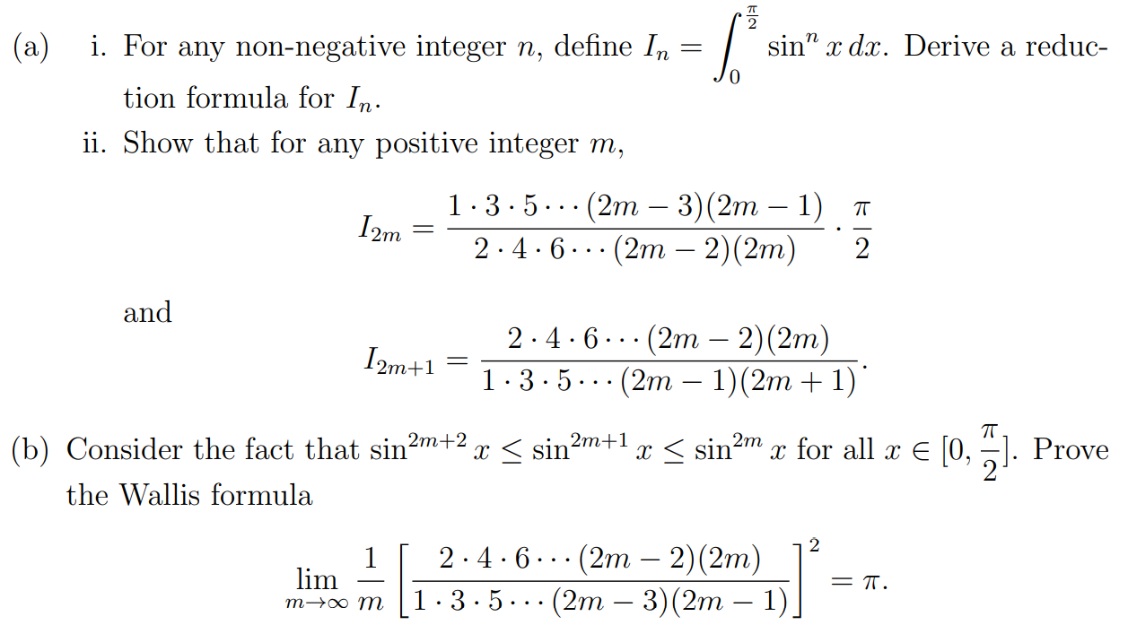 Solved (a) i. For any non-negative integer n, define | Chegg.com