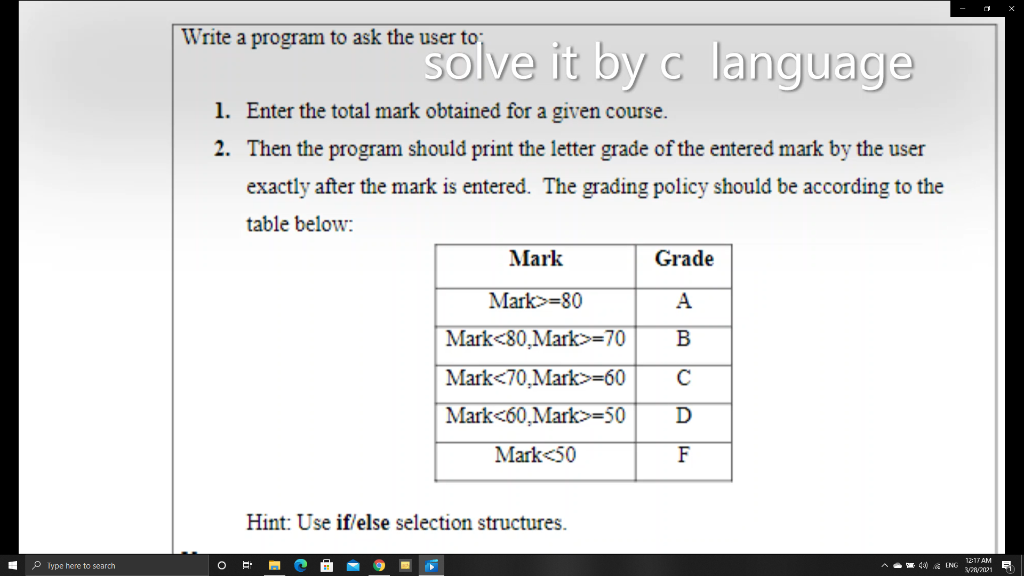 Solved Write a program to ask the user to; solve it by c | Chegg.com