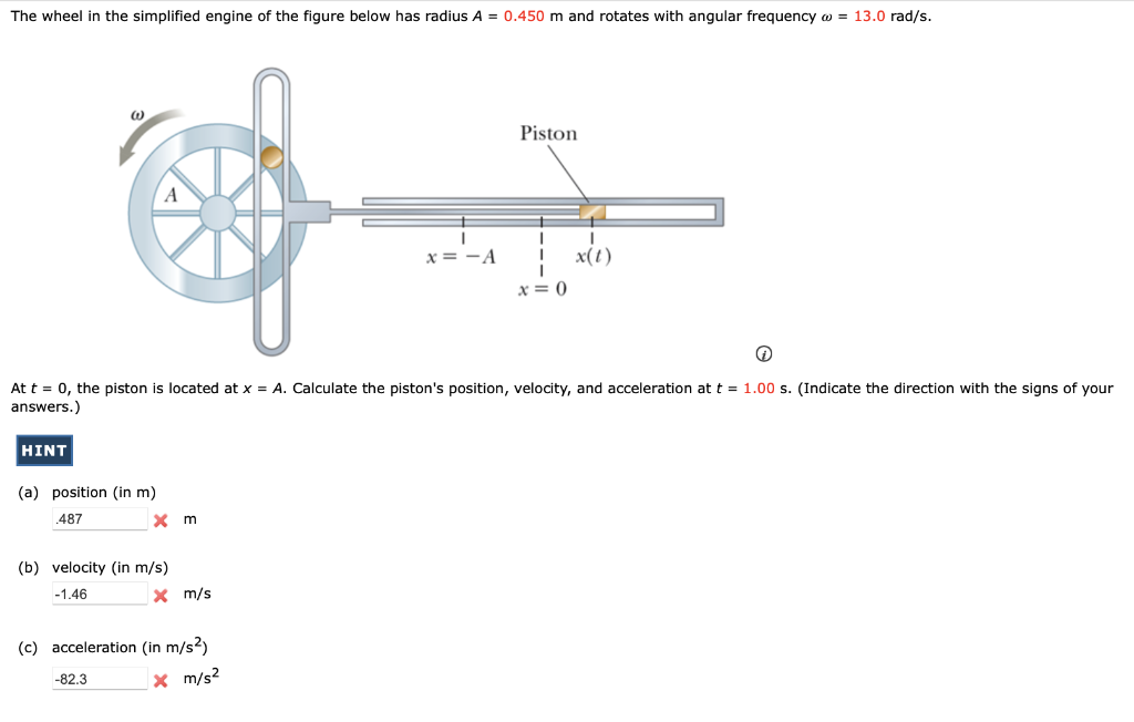 Solved The Wheel In The Simplified Engine Of The Figure Chegg Com