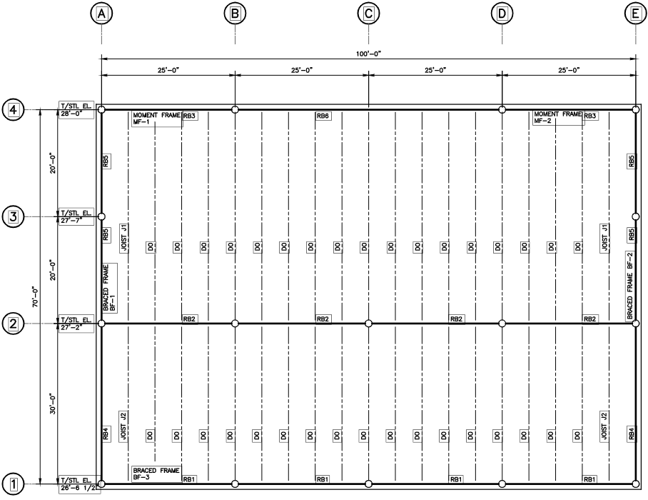 Solved Design the roof beams RB1, RB2, and RB6 from the | Chegg.com