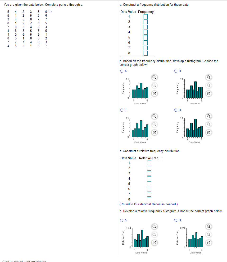 Solved a. Construct a frequency distribution for these data. | Chegg.com