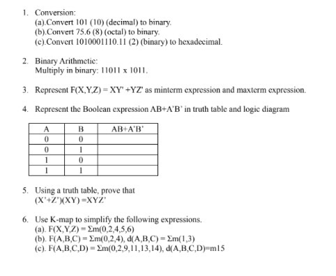 Solved 1. Conversion (a).Convert 101 (10) (decimal) to | Chegg.com