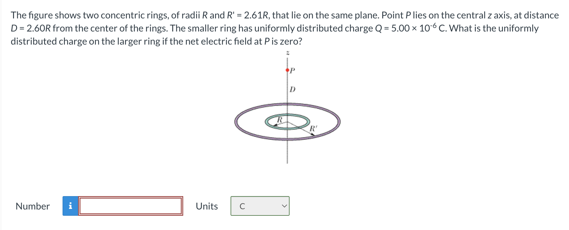 Solved The Figure Shows Two Concentric Rings, Of Radii R And | Chegg.com