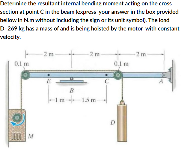 Solved Determine The Resultant Internal Bending Moment | Chegg.com