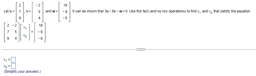 Solved 2 -2 18 Let u = 7 V= 5 and w= -9 It can be shown that | Chegg.com