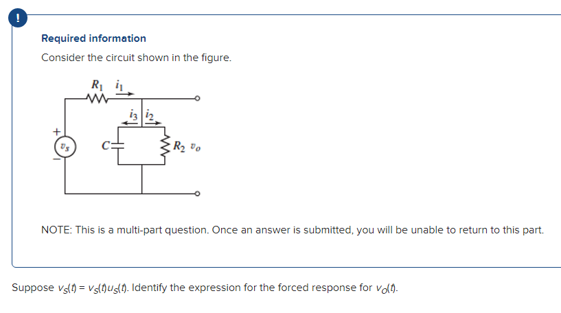 Solved Required information Consider the circuit shown in | Chegg.com