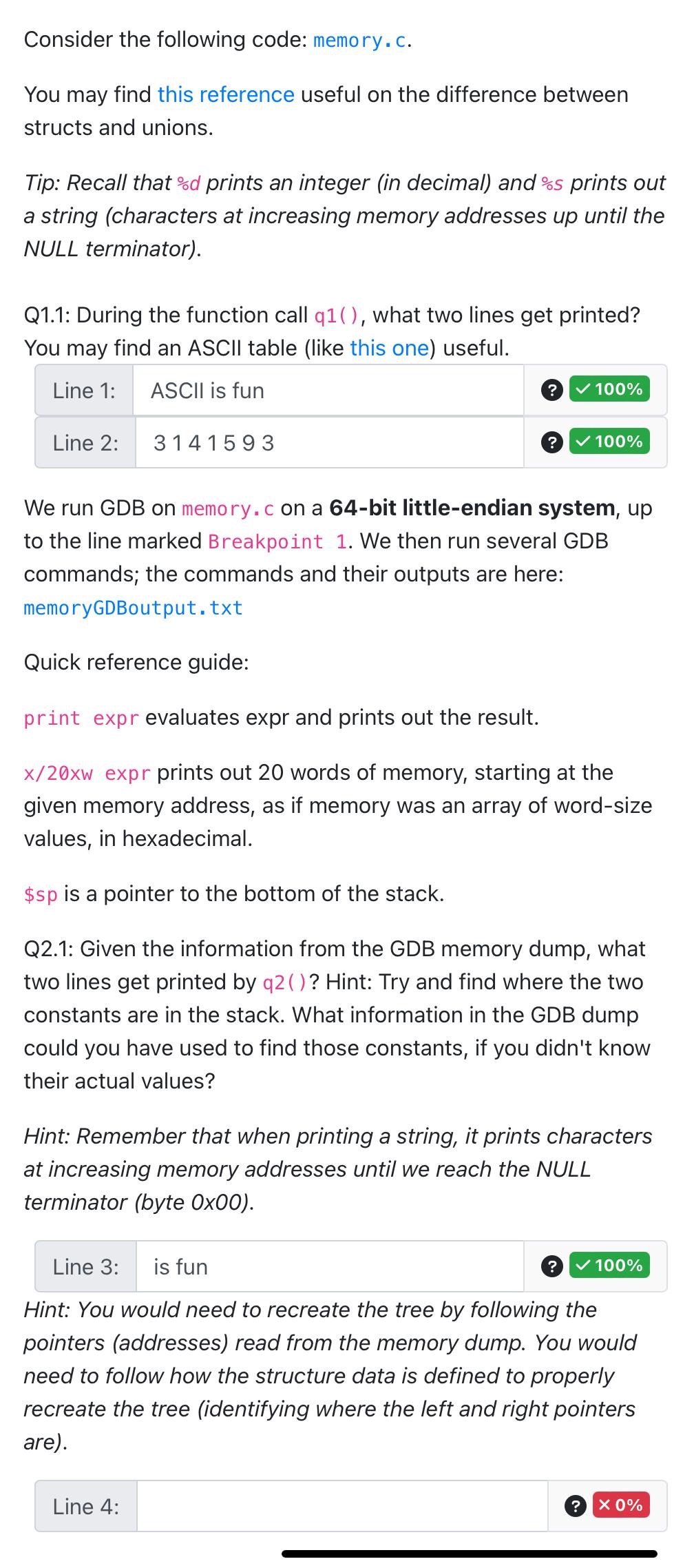 Solved Consider the following code: memory, c. You may find
