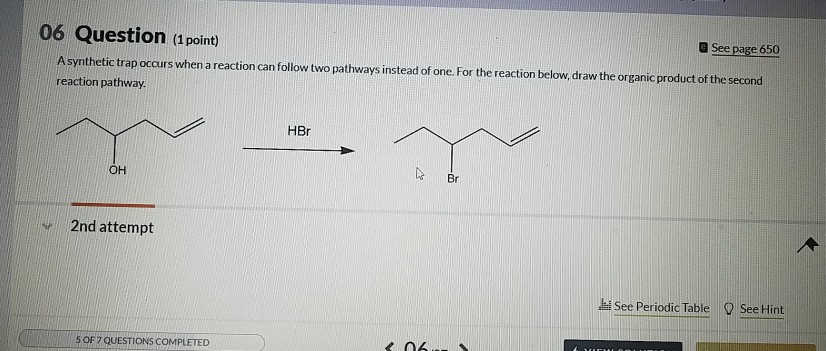 Solved 06 Question 1 point) a See page 650 A synthetic trap | Chegg.com