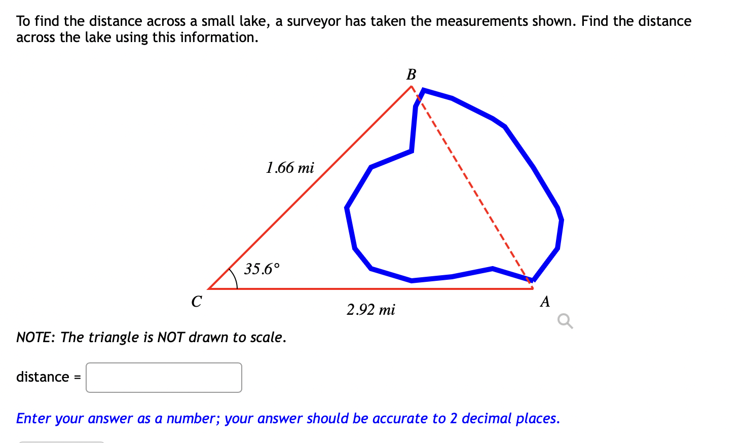 Solved Points A And B Are Separated By A Lake. To Find The | Chegg.com