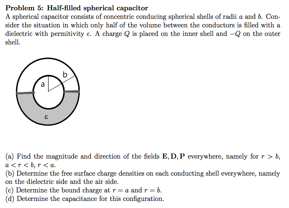 Capacitor Half Filled With Dielectric Electronic Diagram