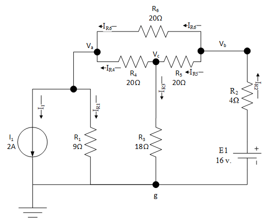 Solved Using the node voltage method on the circuit as shown | Chegg.com